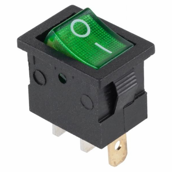 Konektor spínače LechPol MK1011, zelený 15A/12V