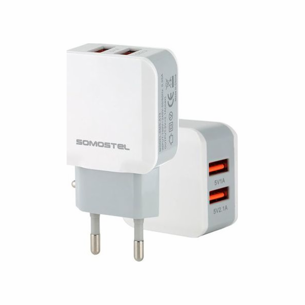 Somostel SMS-A13 nabíječka 2x USB-A 2,1 A (SMS-A13 micro)