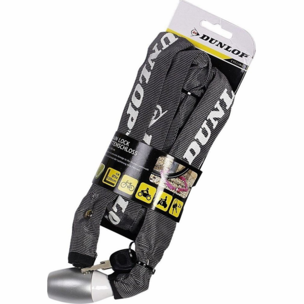 Dunlop Zámek na kolo, řetěz se zámkem, délka 120cm Dunlop