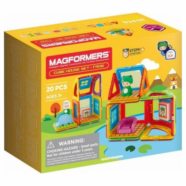 Magnetické bloky Magformers Cube House - Žába