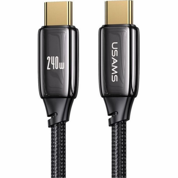 Usams USB-C – USB-C kabel USB 1,2 m černý (USA898)
