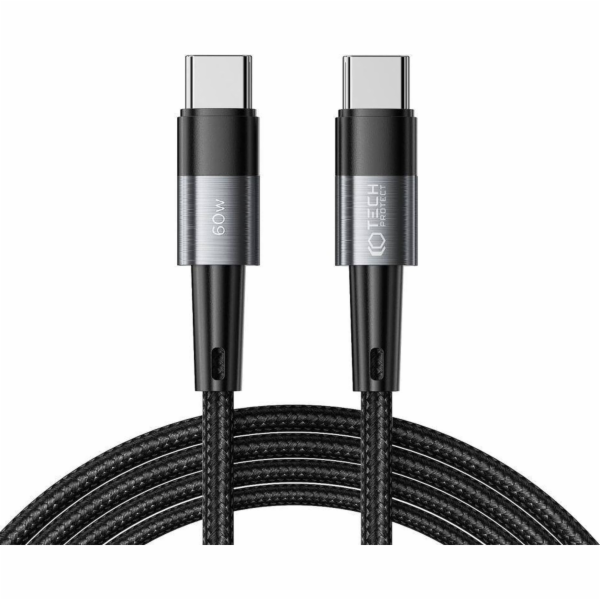 Tech-Protect USB kabel USB-C – USB-C 2 m šedý (9490713933...