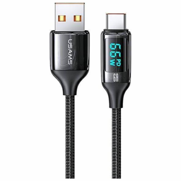 Usams USB-A - USB-C USB kabel 1,2 m černý (6958444975412)