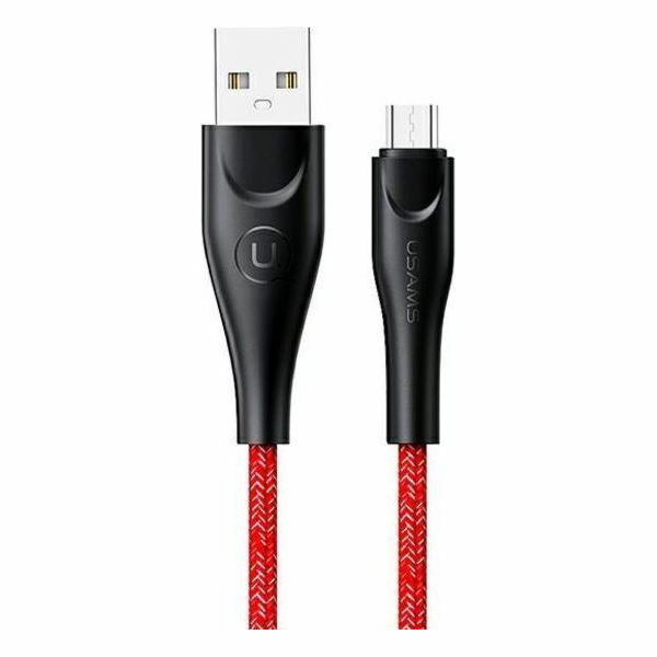 Usams USB-A - microUSB USB kabel 2 m červený (6958444983578)