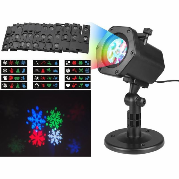 PR LTC LED zahradní projektor, 4,2W, 12 vyměnitelných sup...