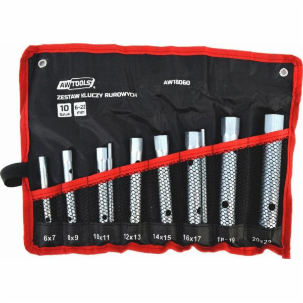 AWTools Trubkové klíče 10ks. /6mm-22mm/