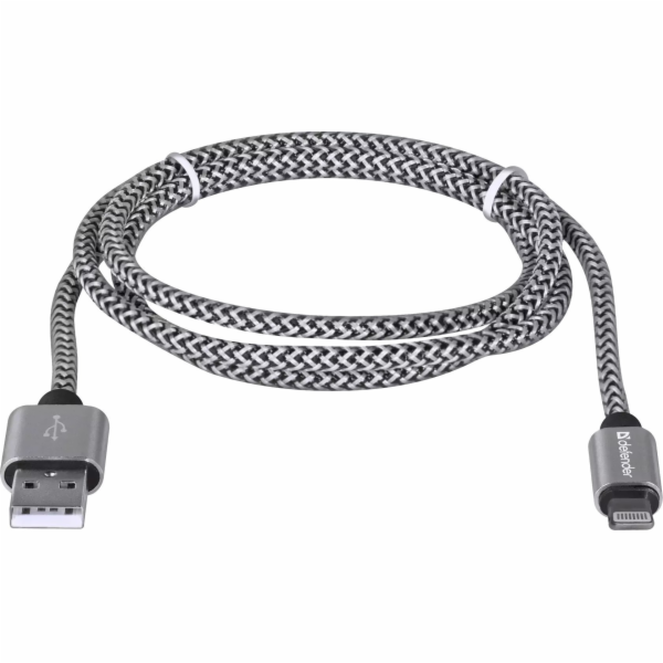 USB Defender USB-A – Lightning kabel 1 m bílý (87809)