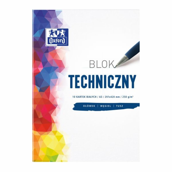 Oxford Technický blok A3 10k bílý