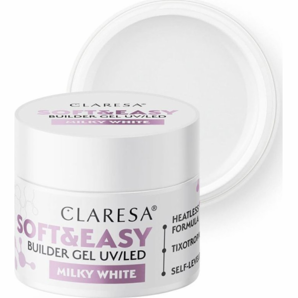 Activeshop Claresa stavební gel Soft&Easy gel mléčný bílý...