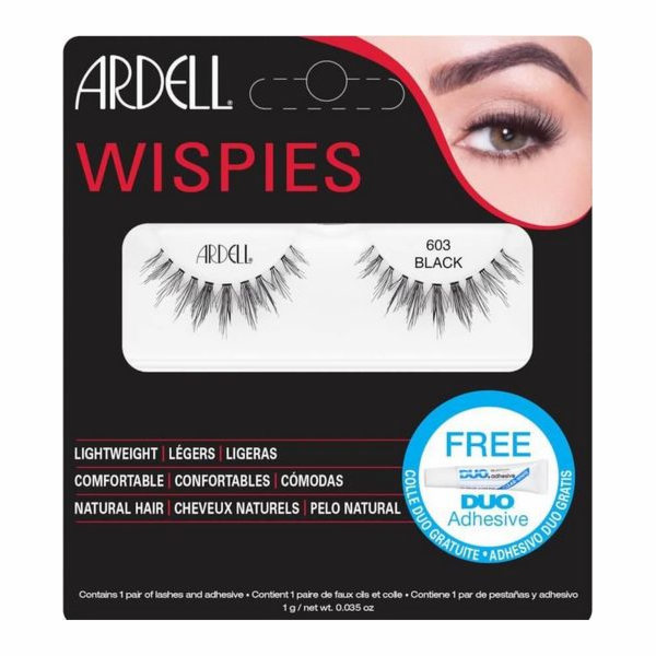 Ardell Wispies 603 černé umělé řasy + lepidlo Duo 1g