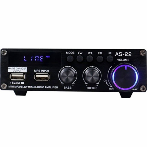 Blitzwolf AS-22 audio zesilovač, 45W, Bluetooth 5.0, USB ...