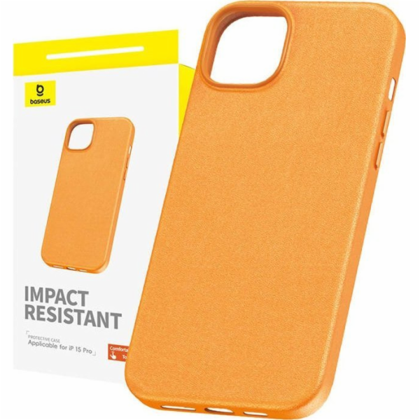 Pouzdro Baseus iPhone15 Pro Series Baseus Fauxther (oranž...
