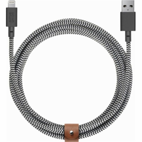 Native Union USB-A – Lightning kabel 3 m, černá bílá (BEL...