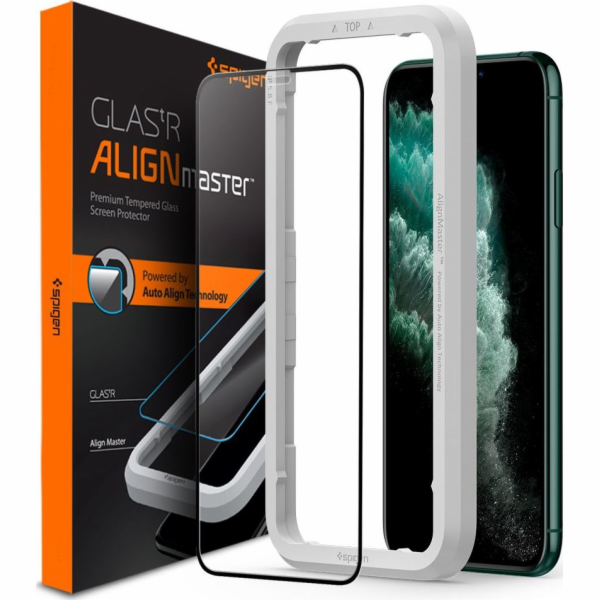Spigen TEPLENÉ SKLO SPIGEN ALM GLASS FC IPHONE 11 PRO ČERNÉ