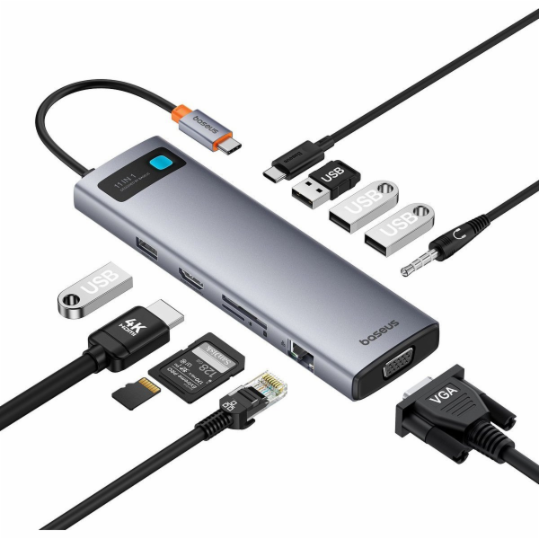 USB HUB Baseus Hub 11v1 Baseus StarJoy Metal Glam Series,...