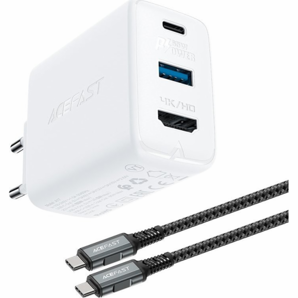 Acefast nabíječka Acefast 2v1 GaN 65W USB Type C / USB na...