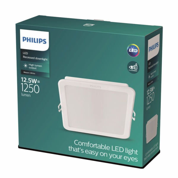 Vestavné svítidlo Philips MESON, 12,5W, 3000°K, LED
