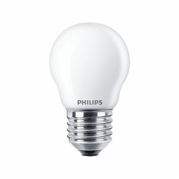 LED žárovka PHILIPS, P45, E27, 4,3 W, 470 lm, 2700 K