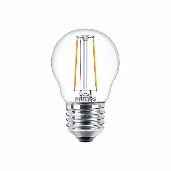 LED žárovka PHILIPS, P45, E27, 2 W, 250 lm, 2700 K