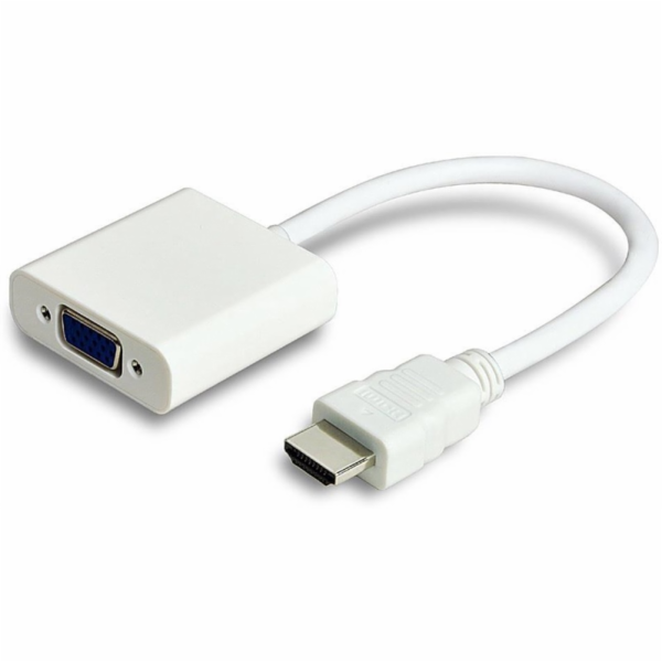 Adaptér MICRO_CONNEC HDMI M, VGA F, 0,15 m, bílý HDMVGA1