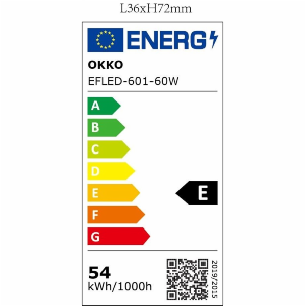 Instalovaná lampa, 60W, LED