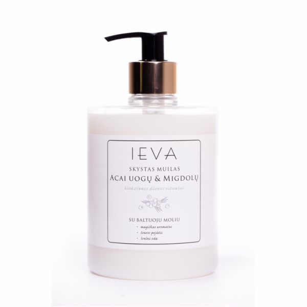 Tekuté mýdlo Ieva acai berry a mandle vůně, 500 ml.