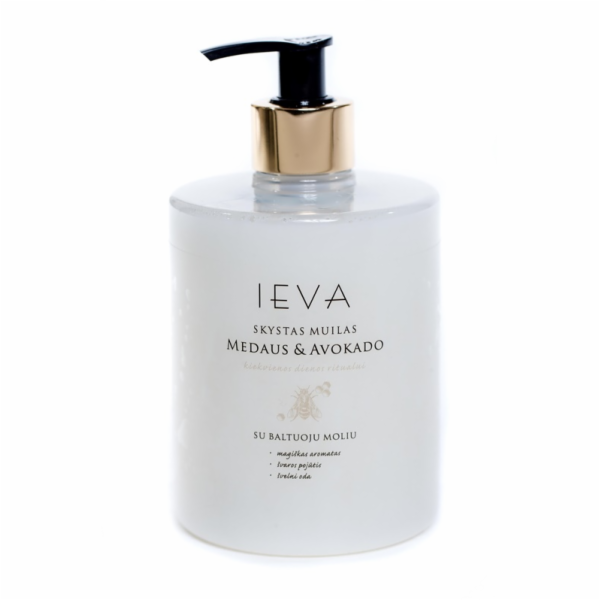 Tekuté mýdlo Ieva med a avokádo, 500 ml.
