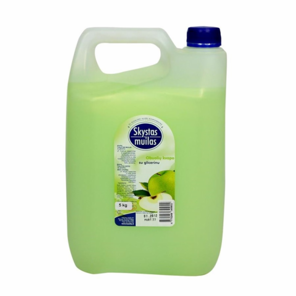Tekuté mýdlo s glycerinem, 5 l, vůně jablka