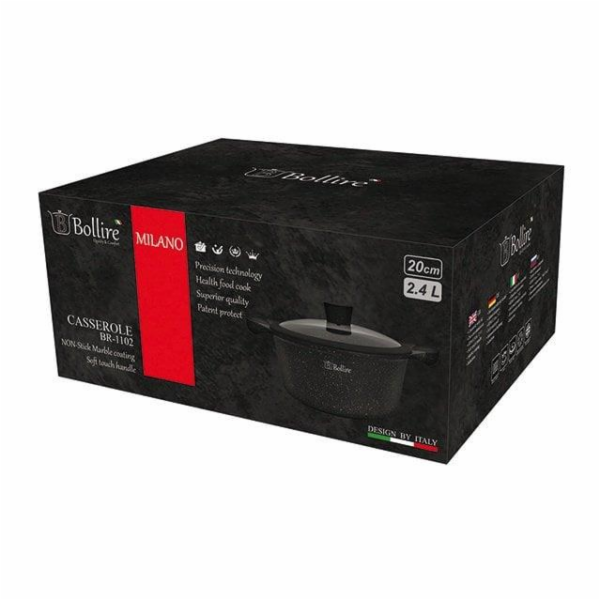 Hrnec s poklicí BOLLIRE MILANO BR-1102, O20 cm, 2,4l