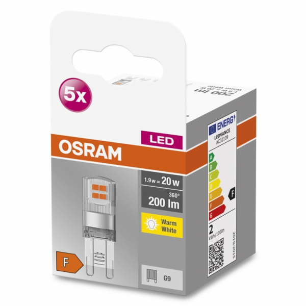 LEMP LED G9 1,9W 870 200LM