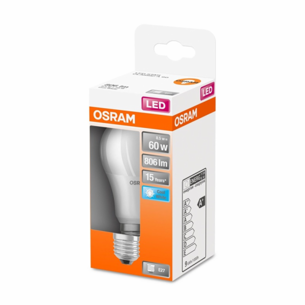 LED žárovka OSRAM, A60, E27, 8,5 W, 806 lm, 4000 K