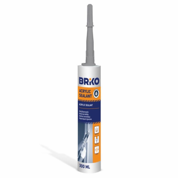 Akrylátový tmel Briko, 300 l, šedý