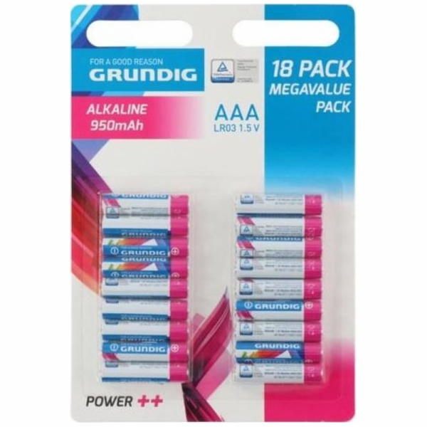 Grundig Baterie AAA / R03 950mAh 18 ks.