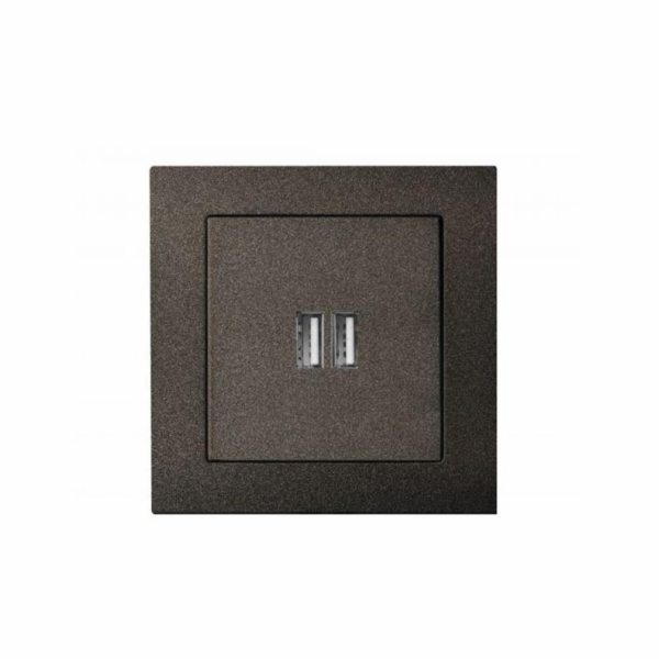 USB nabíječka LIREGUS EPSILON, černá barva