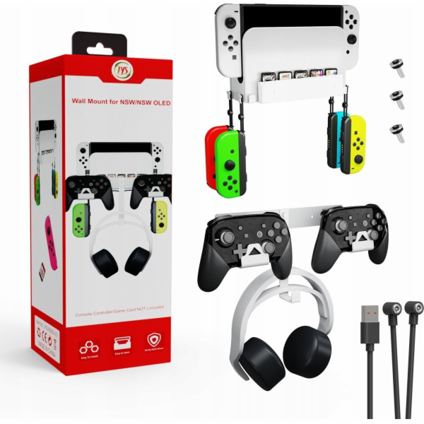 JYS nástěnný závěs pro Nintendo Switch / Switch OLED / Sw...
