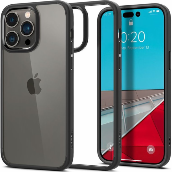 Spigen Crystal Hybrid, matná černá - iPhone 14 Pro