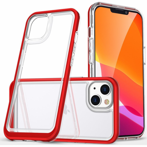 Silikonový kryt Hurtel Clear 3v1 pro iPhone 14 Plus s čer...