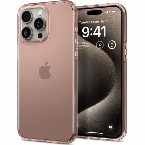 Spigen Crystal Flex, růžové sklo - iPhone 15 Pro Max