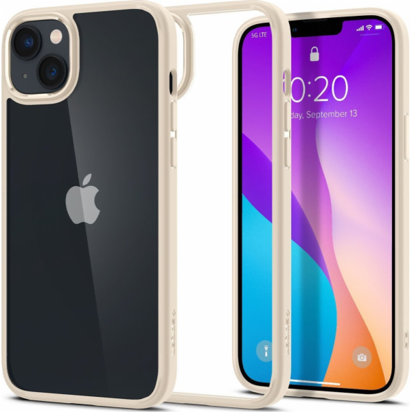 Spigen Crystal Hybrid, pískově béžový - iPhone 14 Plus