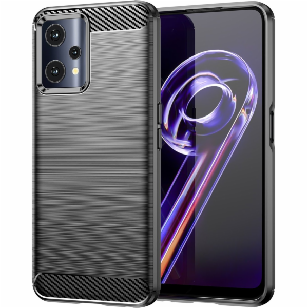 Pružný kryt Hurtel Carbon Case pro Realme 9 Pro černý
