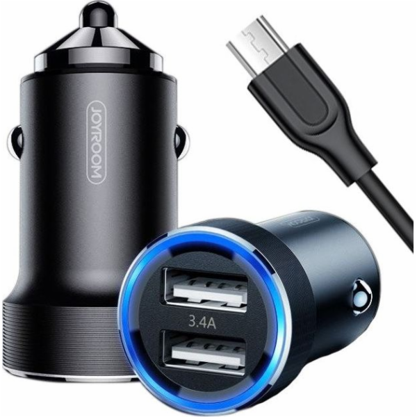 Joyroom nabíječka Nabíječka do auta 3,4A 2x USB + Micro U...