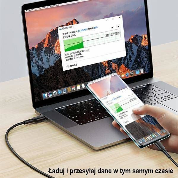 Usams USB-A – USB-C kabel USB 1,2 m černý (112230)