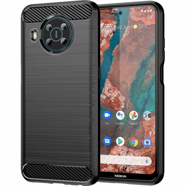 Pružný kryt Hurtel Carbon Case pro Nokia X100 černý