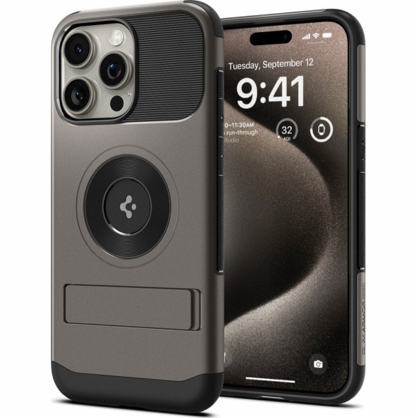 Spigen Slim Armor MagSafe, gunmetal - iPhone 15 Pro Max