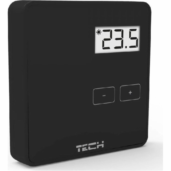 Pokojový ovladač Tech ST-294V1, drátový, dvoustavový, černý