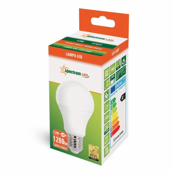 LED žárovka SPECTRUM 13892, A60, E27, 13 W, 1200 lm, 3000 K