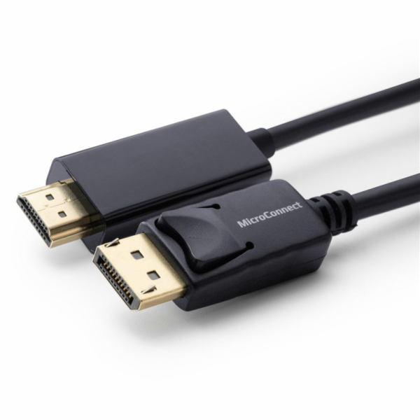 Kabel MICRO_CONNEC HDMI M, Dipslay port M, 2m, černý