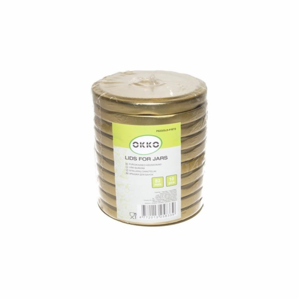 Sada šroubovacích uzávěrů, O8,2 cm, 10 ks, zlatá