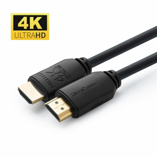 Kabel MICRO_CONNEC HDMI M, HDMI M, 3m, černý