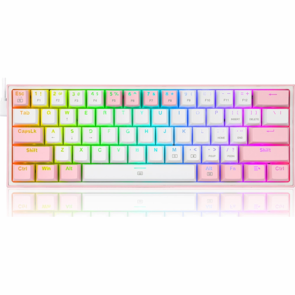 Klávesnice Redragon K617 Fizz (K617-RGB růžová)